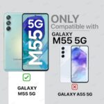 Shock Proof Flip Cover Back Case for Samsung Galaxy M55 5G | Magnetic Wallet Leather Case with Stand - Image 3