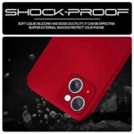 Back Cover for Apple iPhone 14 Plus | Ultra Slim Soft Rubberised Case | Inner Velvet Fabric Lining | Matte Silicone Flexible Mobile Case | Camera Protection - Crimson Red - Image 7
