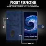 Shock Proof Flip Cover Back Case for Vivo V23E 5G | Magnetic Wallet Leather Case with Stand - Image 5