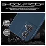 Back Cover for Motorola Moto Edge 50 Fusion 5G | Moto G96 5G Fusion Ultra Slim Soft Case | Inner Velvet Fabric Lining | Matte Silicone Flexible Mobile Case | Camera Protection - Blue - Image 7