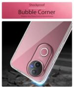 kelpuj Transparent Back Cover for iQOO Z10R 5G | Vivo V50 5G | V50e 5G | V50 Elite Edition | Raised Bumps for Full Device & Camera Protection Shockproof TPU Silicone Mobile Case Transparent - Image 7