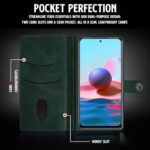 Shock Proof Flip Cover Back Case for Xiaomi Redmi Note 10 | Magnetic Wallet Leather Case with Stand - Image 7