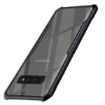 Shock Proof Clear Back Case Mobile Cover for Samsung Galaxy S10 Plus (Hard | Hybrid PC + TPU | Full Armour Device & Camera Protection | Black)