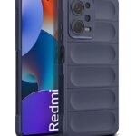 Ultimate Silicon Back Cover Case for Redmi Note 12 Pro Plus 5G | Military Grade Drop Protection Shockproof Bumper | Anti-Slip Grip | Scratch Proof Micro-Fibre Cloth Inside (Deep Blue)