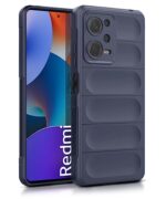 Ultimate Silicon Back Cover Case for Redmi Note 12 Pro Plus 5G | Military Grade Drop Protection Shockproof Bumper | Anti-Slip Grip | Scratch Proof Micro-Fibre Cloth Inside (Deep Blue)
