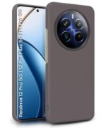 Slim Frameless Back Cover for Realme 12 Pro 5G | Realme 12 Pro Plus 5G | P1 Pro 5G | Ultra Thin Lightweight Design & Camera Protection | Soft Matte Silicone Flexible Mobile Case (Grey)