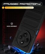 Ultimate Silicone Back Cover Case for Redmi A4 5G | Poco C75 5G | 14C 5G | Poco M7 | Heat Dissipation Thin Soft TPU | 360? Camera Protection | Breathable Cooling Holes ? Pitch Black - Image 7