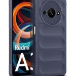 Ultimate Silicon Back Cover Case for Mi Redmi A3 | Redmi A3X | Poco C61 | Military Grade Drop Protection Shockproof Bumper | Anti-Slip | Scratch Proof Micro-Fibre Cloth Inside (Deep Blue)