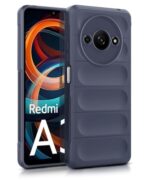 Ultimate Silicon Back Cover Case for Mi Redmi A3 | Redmi A3X | Poco C61 | Military Grade Drop Protection Shockproof Bumper | Anti-Slip | Scratch Proof Micro-Fibre Cloth Inside (Deep Blue)