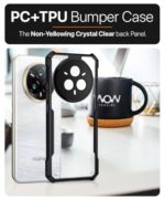 kelpuj Shock Proof Clear Protective Back Case for Realme 14 Pro Plus 5G - AirEDGE Technology | 360 Degree Camera Protection | Transparent Hybrid Back Case Mobile Cover - Black - Image 7