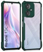 Shock Proof Clear Protective Back Case for Xiaomi Redmi 13C 5G | Poco M6 5G (Green) - Image 5