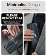 kelpuj TPU+PC Shock Proof Clear Protective Back Case for Motorola Moto E13 - Airedge Technology | 360 Degree Camera Protection | Transparent Hybrid Back Case Mobile Cover - Black - Image 7