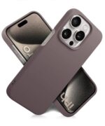 Slim Frameless Back Cover for iPhone 15 Pro | Ultra Thin Lightweight Design & Camera Protection | Soft Matte Silicone Flexible Mobile Case (Grey) - Image 5