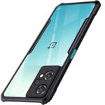 Shock Proof Clear Back Cover Case Mobile Cover for 1+ OnePlus Nord CE 2 Lite 5G (Hard | Hybrid PC + TPU | Full Armour Device & Camera Protection | Black)