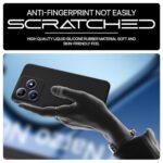 Back Cover for Realme Narzo N63 | Realme C63 4G | Ultra Slim Soft Rubberised Case | Inner Velvet Fabric Lining | Matte Silicone Flexible Mobile Case | Camera Protection - Black - Image 5