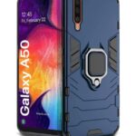 kelpuj Shock Proof Back Case Mobile Cover for Samsung Galaxy A50 | A50s | A30s | Back Cover Case (Tough Armor | Hybrid PC + TPU | Ring Holder & in-Built Kickstand | Blue)