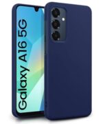 Slim Frameless Back Cover for Samsung Galaxy A16 5G | Ultra Thin Lightweight Design & Camera Protection | Soft Matte Silicone Flexible Mobile Case (Blue)