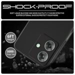 Back Cover for Realme Narzo N61 | Realme C61 | Ultra Slim Soft Rubberised Case | Inner Velvet Fabric Lining | Matte Silicone Flexible Mobile Case | Camera Protection - Black - Image 5