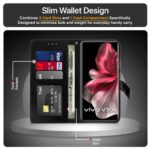 Shock Proof Flip Cover Back Case for Vivo V30E 5G | Magnetic Wallet Leather Case with Stand - Image 7