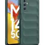 Ultimate Silicon Back Cover Case for Samsung Galaxy M14 5G | Military Grade Drop Protection Shockproof Bumper | Anti-Slip Grip | Scratch Proof Micro-Fibre Cloth Inside (Forest Green)