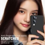 Back Cover for Vivo T4 lite 5G | iQOO Z10 lite 5G | Y04 4G | Y19 5G | Y19e | Ultra Slim Soft Rubberised Case | Inner Velvet Fabric Lining | Flexible Mobile Case | Camera Protection  Black - Image 4