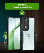 Shock Proof Clear Back Case Mobile Cover for 1+ OnePlus Nord CE 4 5G (Hard | Hybrid PC + TPU | Full Armour Device & Camera Protection | Earthy Black) - Image 3