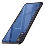 Shock Proof Clear Protective Back Case for Galaxy M10 - AirEDGE Technology | 360 Degree Camera Protection | Transparent Hybrid Back Case Mobile Cover for Samsung Galaxy M10 - Black