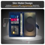 Shock Proof Flip Cover Back Case for Samsung Galaxy S25 Ultra 5G | Magnetic Wallet Leather Case with Stand - Image 7