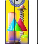 Premium Edge to Edge Coverage Full Glue Cover HD Screen Protection AntiScratch with Easy Installation Kit Curved Edges Case Friendly Guard Tempered Glass for Samsung Galaxy M31 Black