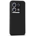 kelpuj Slim Ultra Soft Rubberised Back Cover for Infinix Note 30 5G | Inner Velvet Fabric Lining | Matte Silicone Flexible Camera Protection Back Case - Black - Image 2