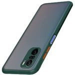 Poly Carbonate Translucent Smoked Matte Back, 360 Degree Protection Hybrid Protective Hard Back Cover for Xiaomi Mi 11X, 11X Pro, Redmi K40 (Green Bumper)