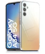 Crystal Clear Transparent Back Case Cover for Samsung Galaxy A34 5G | Full Device & Camera Protection Shockproof TPU Silicone Back Cover Case Transparent