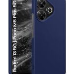 Slim Frameless Back Cover for Mi Redmi 13 5G | Poco M6 Plus 5G | Ultra Thin Lightweight Design & Camera Protection | Soft Matte Silicone Flexible Mobile Case (Blue)