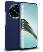 Slim Frameless Back Cover for Realme 13 Pro 5G | Realme 13 Pro Plus 5G | Soft Matte Silicone Flexible Mobile Case & Camera Protection | Ultra Thin Lightweight Design (Blue)