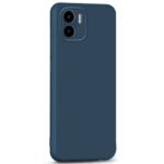 Ultra Slim, Soft Rubberised Back Cover for Redmi A1 | Redmi A2 Matte with Inner Velvet Fabric Lining (Matte Silicone | Blue) - Image 4
