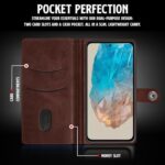 Shock Proof Flip Cover Back Case for Samsung Galaxy M35 5G | Magnetic Wallet Leather Case with Stand - Image 7