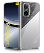 Transparent Back Cover Case for Poco F7 5G | Raised Bumps for Full Device & Camera Protection Shockproof TPU Silicone Back Case Mobile Cover Transparent