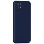 Ultra Slim Soft Rubberised Back Case Cover for Oppo A16k | Inner Velvet Fabric Lining | Matte Silicone Flexible Camera Protection Back Case for Oppo A16k - Blue - Image 2