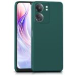 Back Cover for Xiaomi Redmi 13C 4G | Poco C65 | Ultra Slim Soft Rubberised Case | Inner Velvet Fabric Lining | Matte Silicone Flexible Mobile Case | Camera Protection  Green