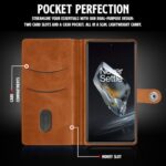 Shock Proof Flip Cover Back Case for 1+ Oneplus 12 5G | Magnetic Wallet Leather Case with Stand - Image 7