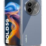 Transparent Back Cover Case for Lava Bold 5G | Raised Bumps for Full Device & Camera Protection Shockproof TPU Silicone Back Case Mobile Cover Transparent