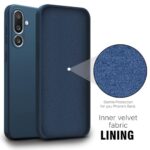 Back Cover for Samsung Galaxy M56 5G | Galaxy F56 5G | Ultra Slim Soft Rubberised Case | Inner Velvet Fabric | Matte Silicone Flexible Mobile Case | Camera Protection  Blue - Image 3