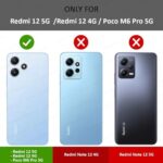 Shock Proof Back Case Mobile Cover for Mi Redmi 12 5G | Redmi 12 4G | Poco M6 Pro 5G | Back Cover Case (Tough Armor | Hybrid PC + TPU | Ring Holder & in-Built Kickstand | Blue) - Image 3