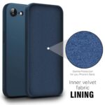 Back Cover for iPhone 16e | Ultra Slim Soft Rubberised Case | Inner Velvet Fabric Lining | Matte Silicone Flexible Mobile Case | Camera Protection  Blue - Image 3
