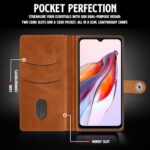 Shock Proof Flip Cover Back Case for Xiaomi Redmi 12C | Magnetic Wallet Leather Case with Stand - Image 5