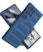 Ultimate Silicone Back Cover Case for Samsung Galaxy S24 Ultra 5G | Heat Dissipation Thin Soft TPU | 360? Camera Protection | Breathable Cooling Holes ? Deep Blue - Image 3