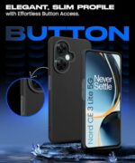 Slim Frameless Back Cover for 1+ OnePlus Nord CE 3 Lite 5G | Ultra Thin Lightweight Design & Camera Protection | Soft Matte Silicone Flexible Mobile Case (Black) - Image 5