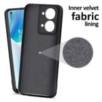 Back Case Cover for 1+ OnePlus Nord 2T Ultra Slim Soft Rubberised | Inner Velvet Fabric Lining | Matte Silicone Flexible Camera Protection Back Case - Black - Image 3