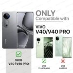 Shock Proof Flip Cover Back Case for Vivo V40 | Magnetic Wallet Leather Case with Stand - Image 3
