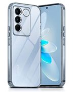 Crystal Clear Transparent Back Case Cover for Vivo V27 | Vivo V27 Pro | Full Device & Camera Protection Shockproof TPU Silicone Back Cover Case Transparent - Image 3